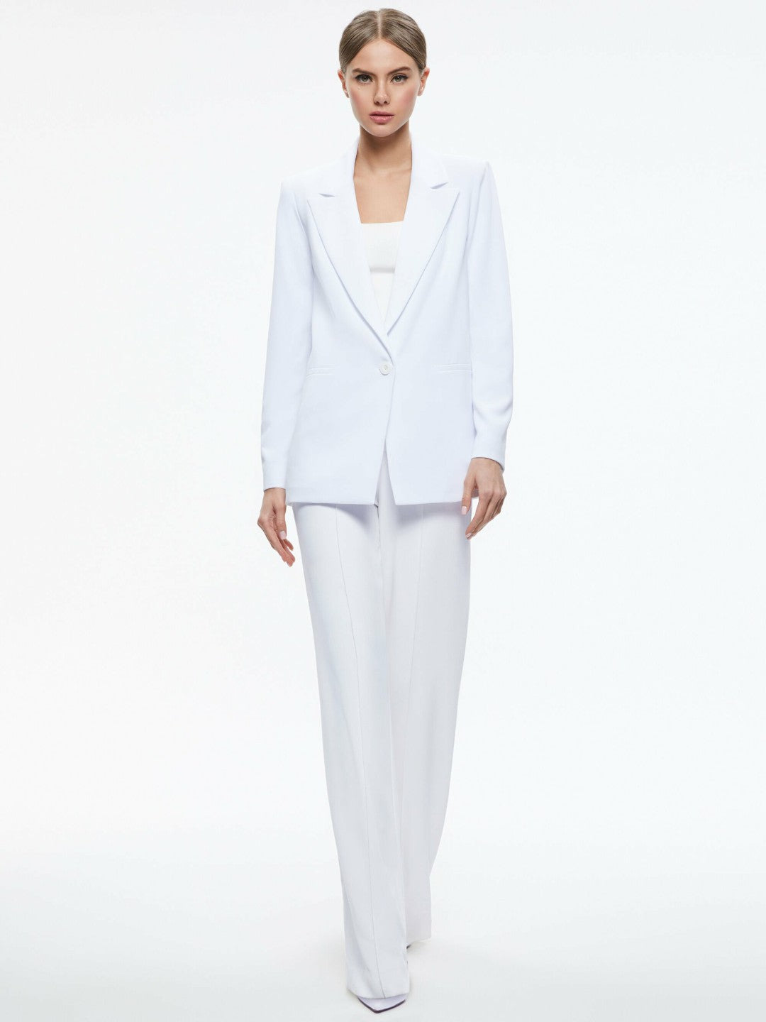 Denny Boyfriend Blazer In White - Alice + Olivia Women