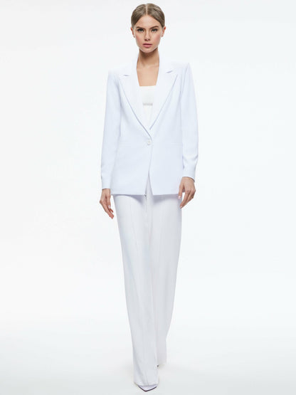 Denny Boyfriend Blazer In White - Alice + Olivia Women