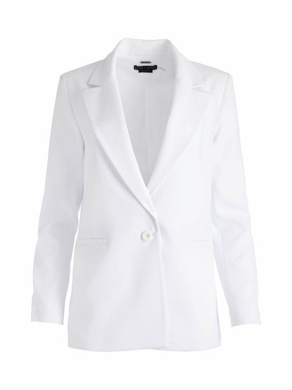 Denny Boyfriend Blazer In White - Alice + Olivia Women