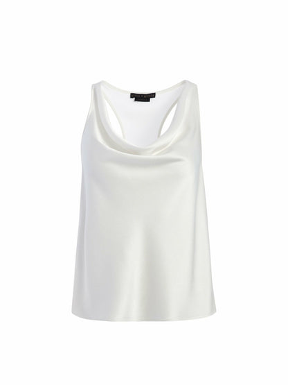 Harmon Racerback Tank In Off White - Alice + Olivia Women