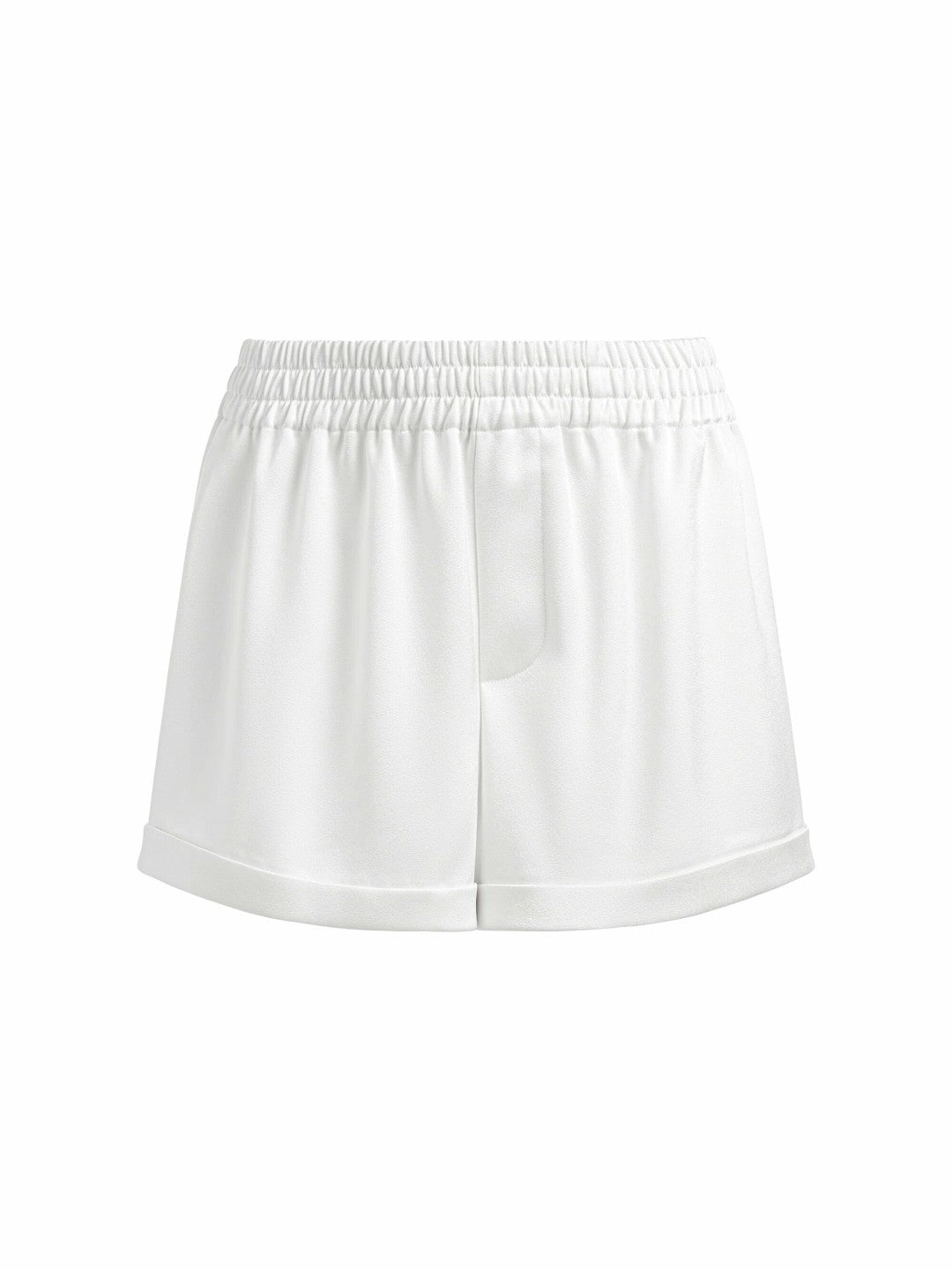 Richie Cuffed Low Rise Boxer Short In Off White - Alice + Olivia Women