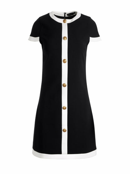 Coley Mini Dress In Black/off White - Alice + Olivia Women