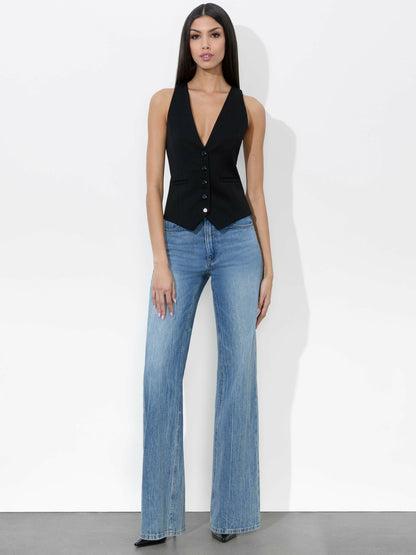 Mazie Vest In Black - Alice + Olivia Women
