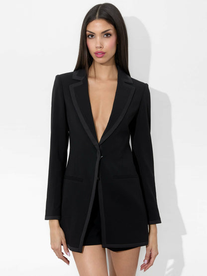 Mya Fitted Blazer In Black - Alice + Olivia Women