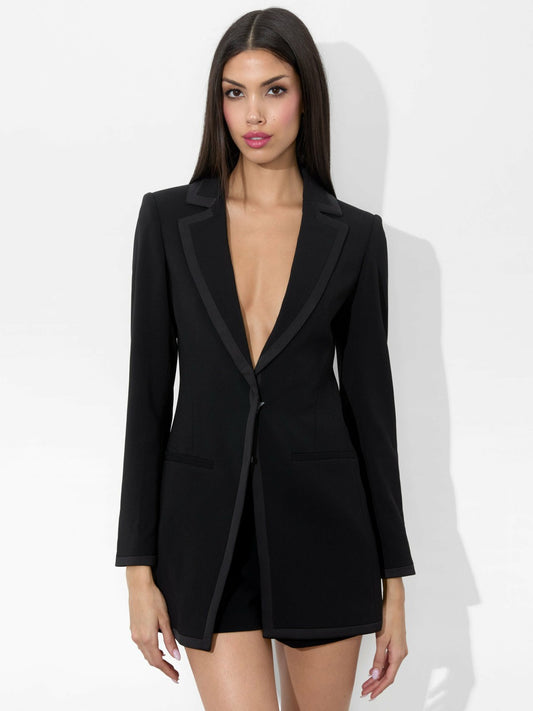 Mya Fitted Blazer In Black - Alice + Olivia Women