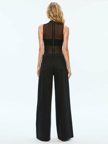 Nichol Bodysuit In Black - Alice + Olivia Women