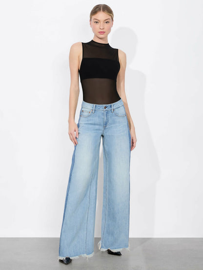 Bandeau Sleeveless Bodysuit In Black - Alice + Olivia Women