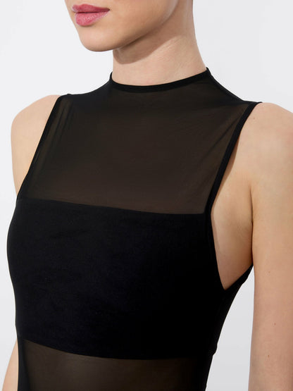 Bandeau Sleeveless Bodysuit In Black - Alice + Olivia Women