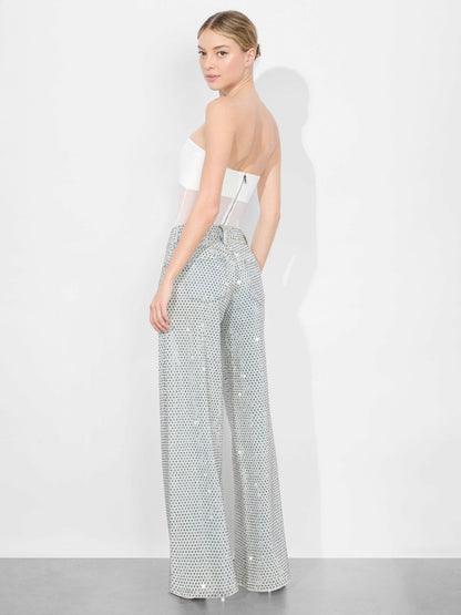 Bandeau Strapless Bodysuit In Off White - Alice + Olivia Women