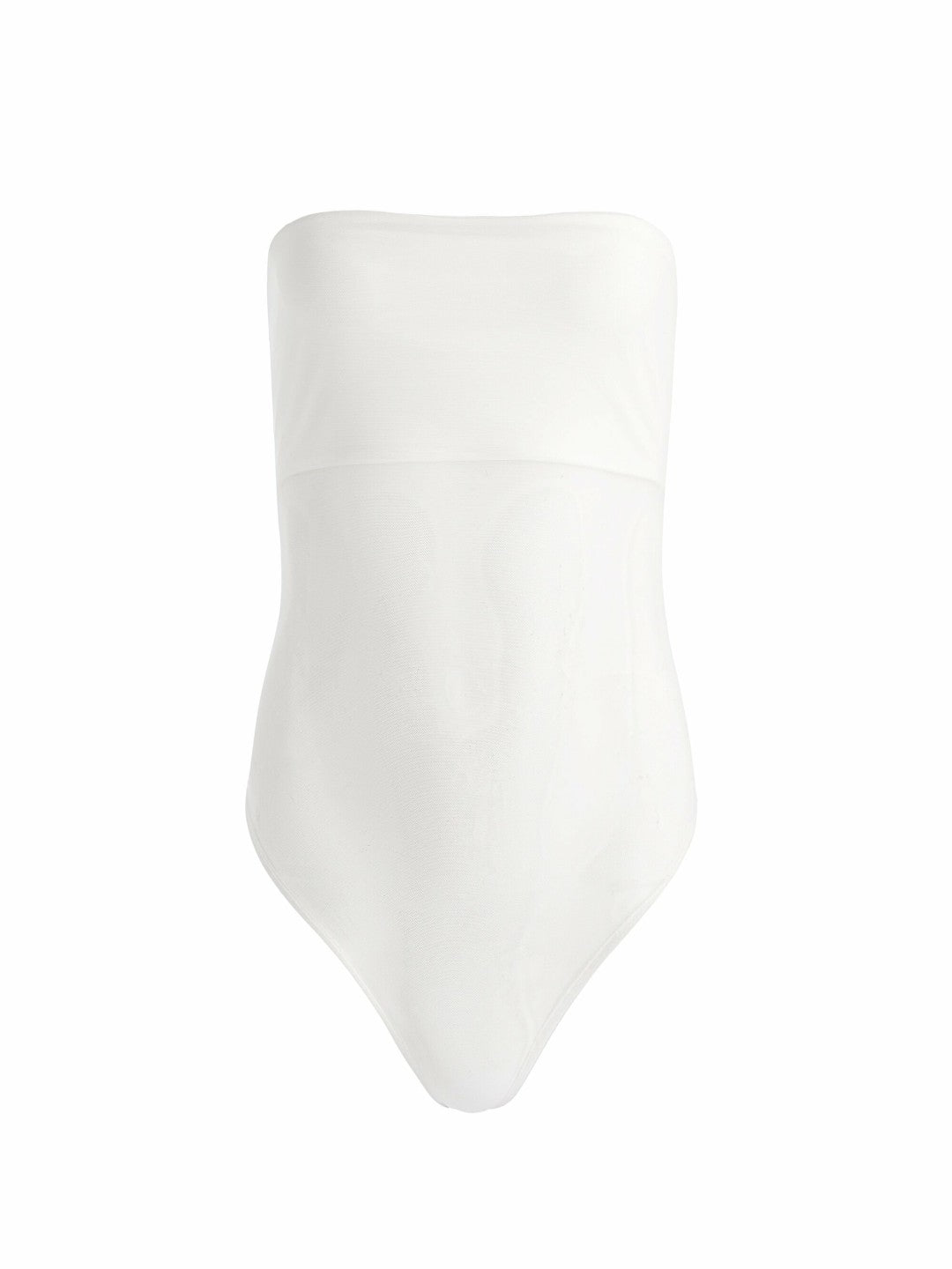 Bandeau Strapless Bodysuit In Off White - Alice + Olivia Women