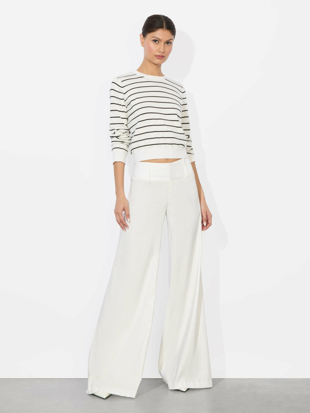 Olivia Linen Pant In Off White - Alice + Olivia Women
