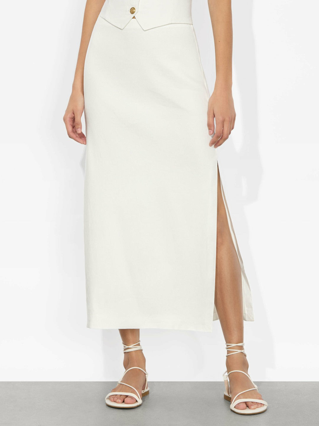 Maeve Slip Skirt In Off White - Alice + Olivia Women