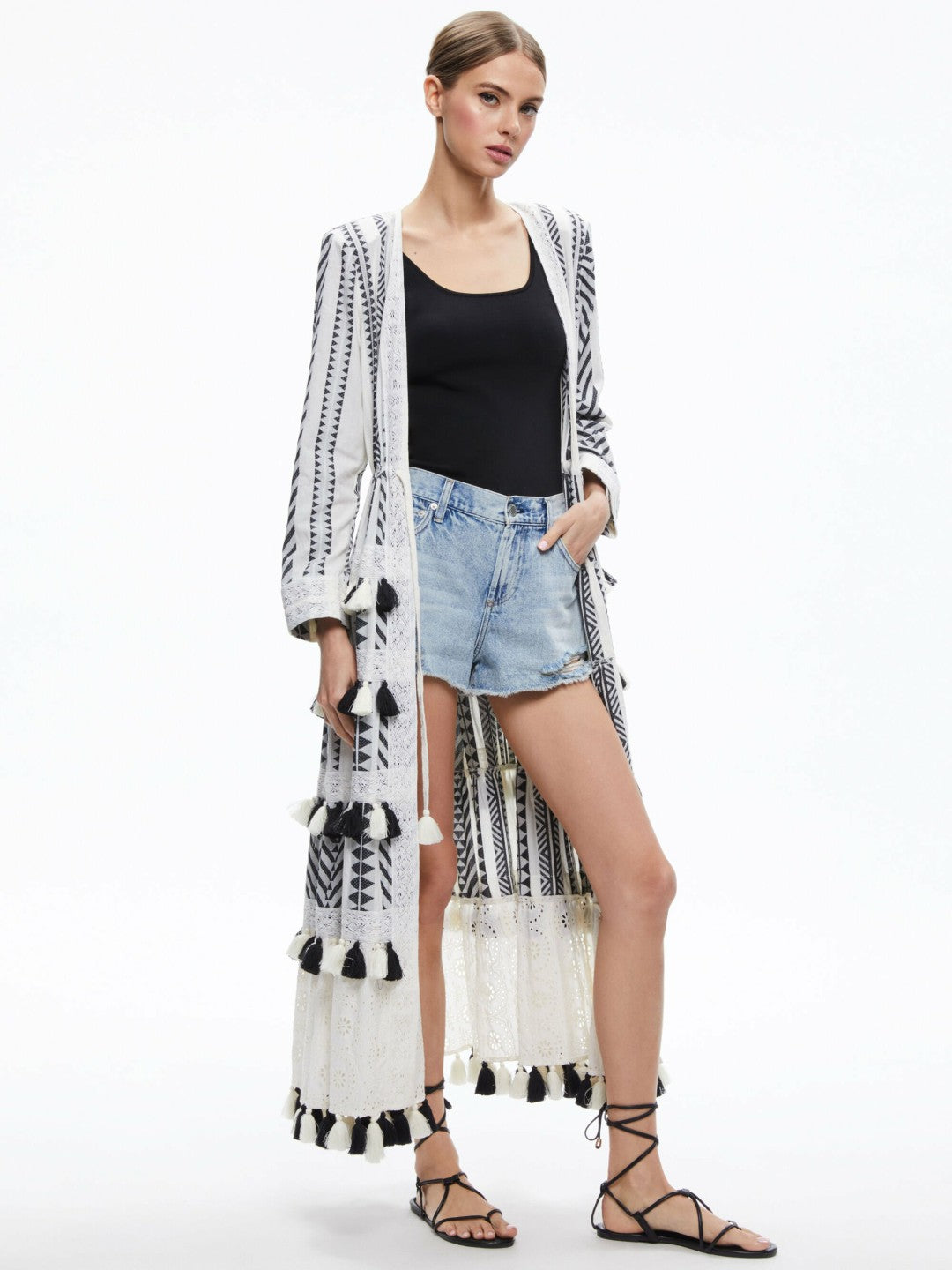 Daryn Sculpting Tank In Black - Alice + Olivia Women