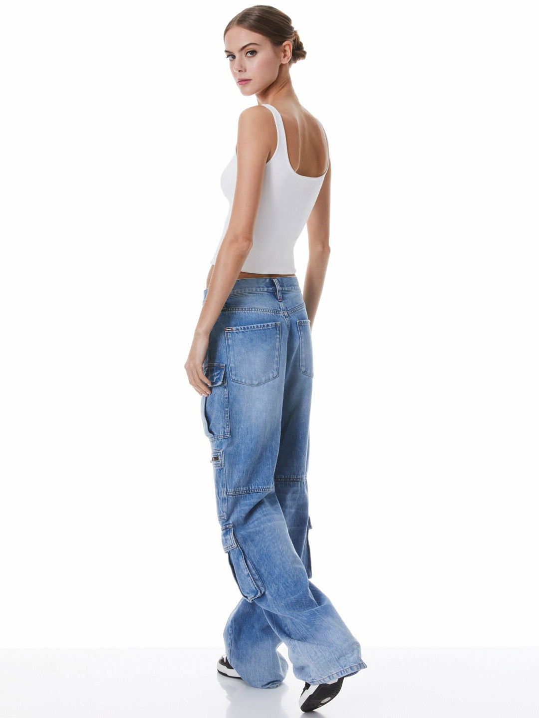 Daryn Sculpting Tank In Soft White - Alice + Olivia Women