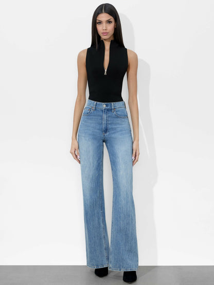 Leighton Reversible Tank In Black - Alice + Olivia Women