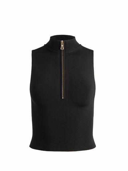 Leighton Reversible Tank In Black - Alice + Olivia Women