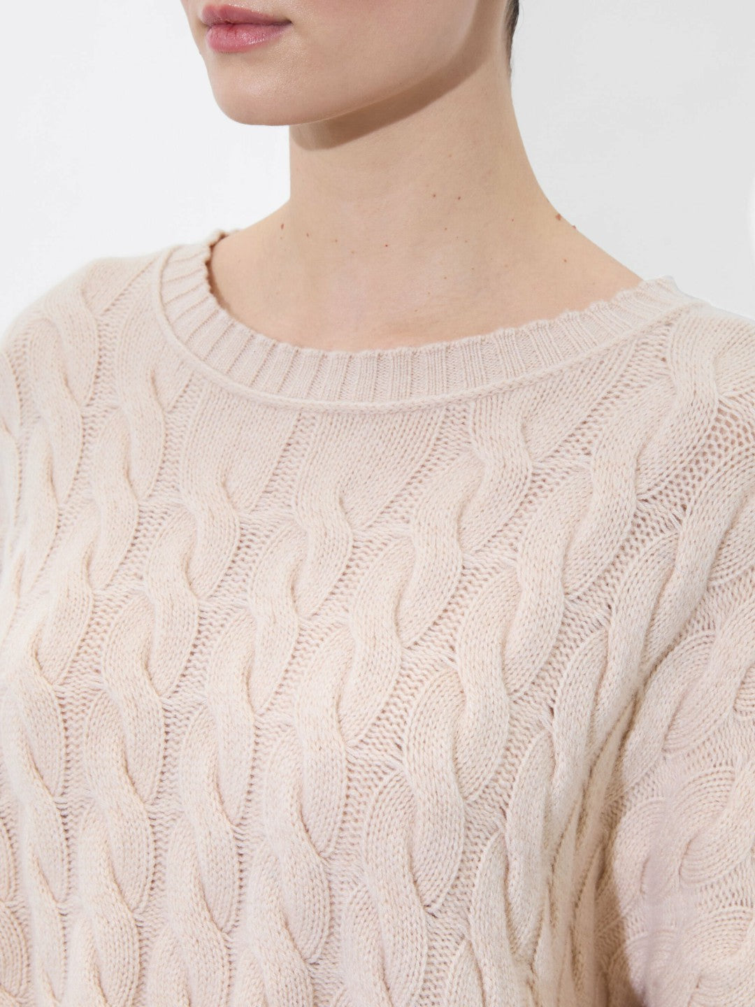 Cecilie Cableknit Pullover In Oatmeal Heather - Alice + Olivia Women