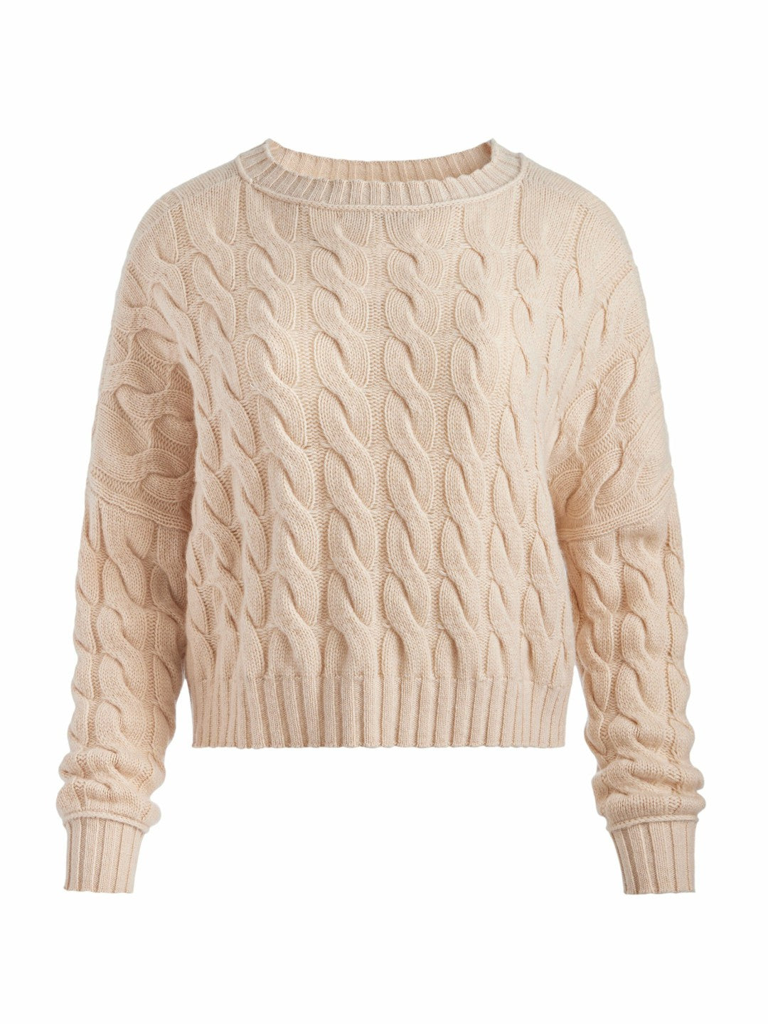 Cecilie Cableknit Pullover In Oatmeal Heather - Alice + Olivia Women