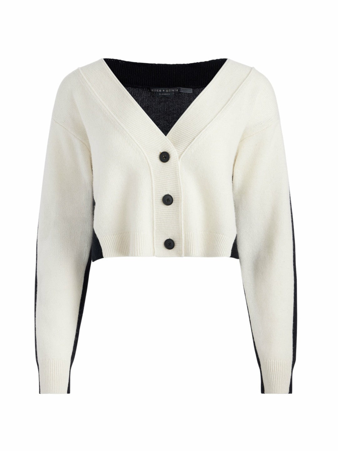 Edelman Cardigan In Ecru/black - Alice + Olivia Women