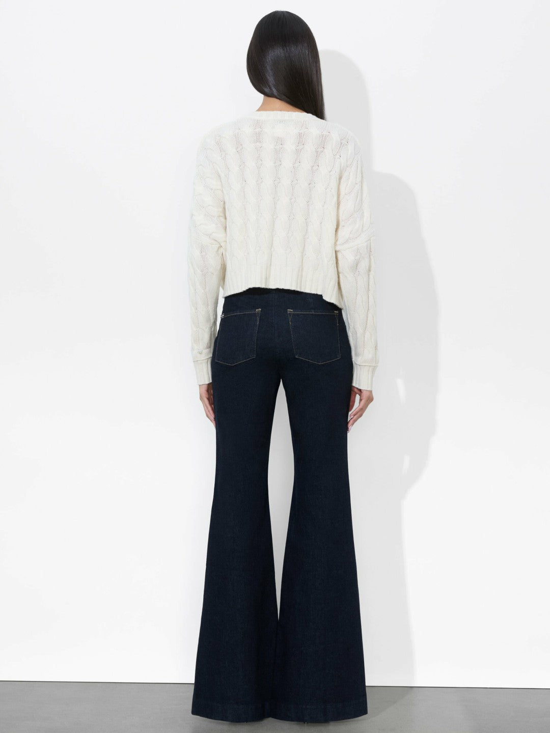 Cecilie Cableknit Cardigan In Ecru - Alice + Olivia Women