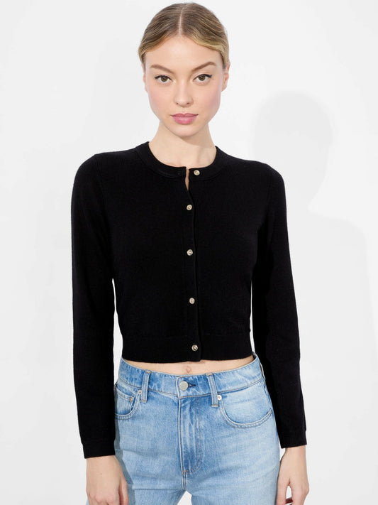 Dollie Cashmere Cardigan In Black - Alice + Olivia Women