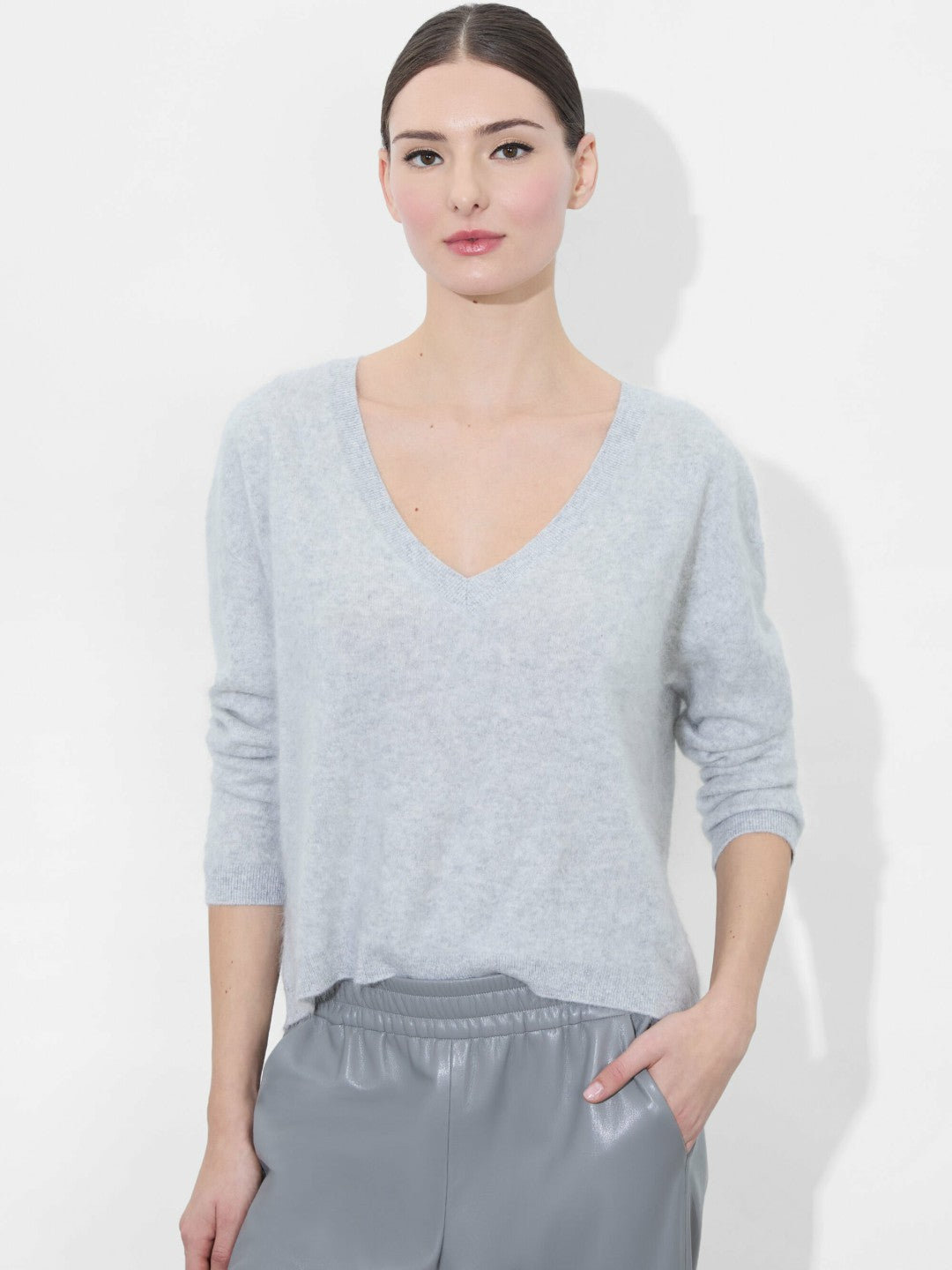 Williams Pullover In Storm Grey Heather - Alice + Olivia Women