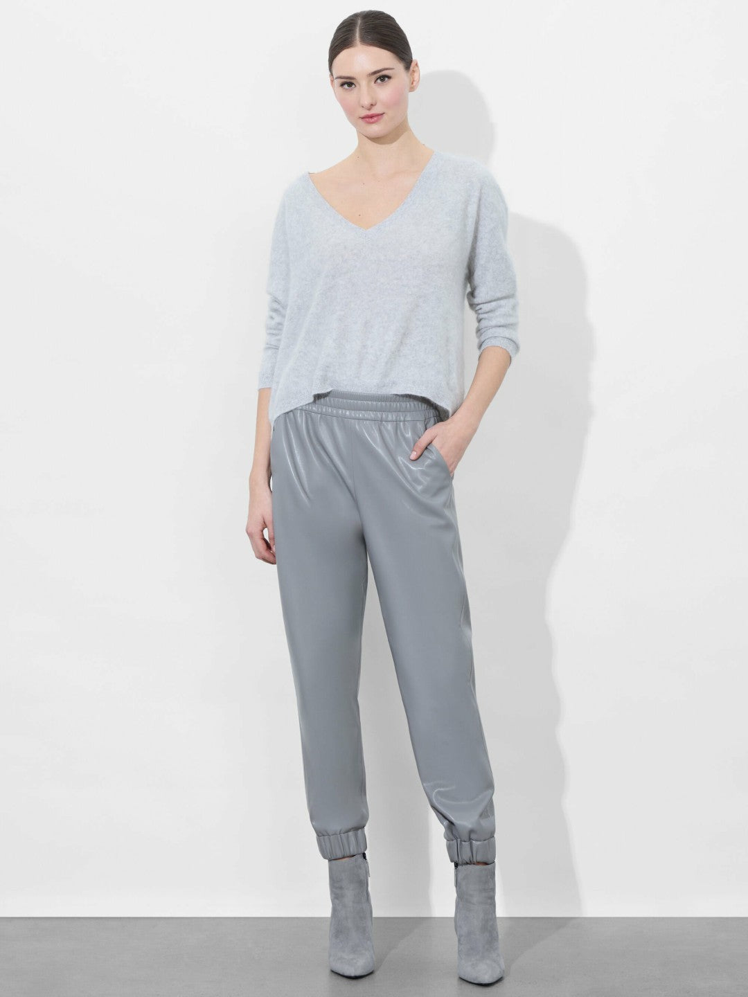 Williams Pullover In Storm Grey Heather - Alice + Olivia Women