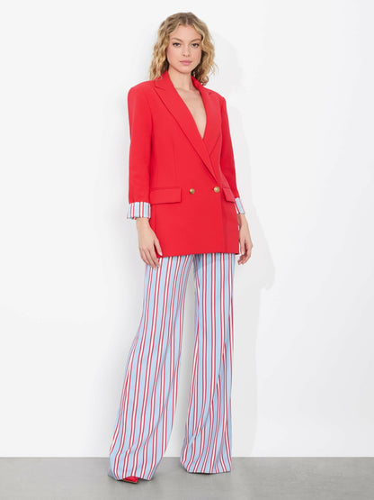 Arias Double Breasted Blazer In Bright Ruby - Alice + Olivia Women