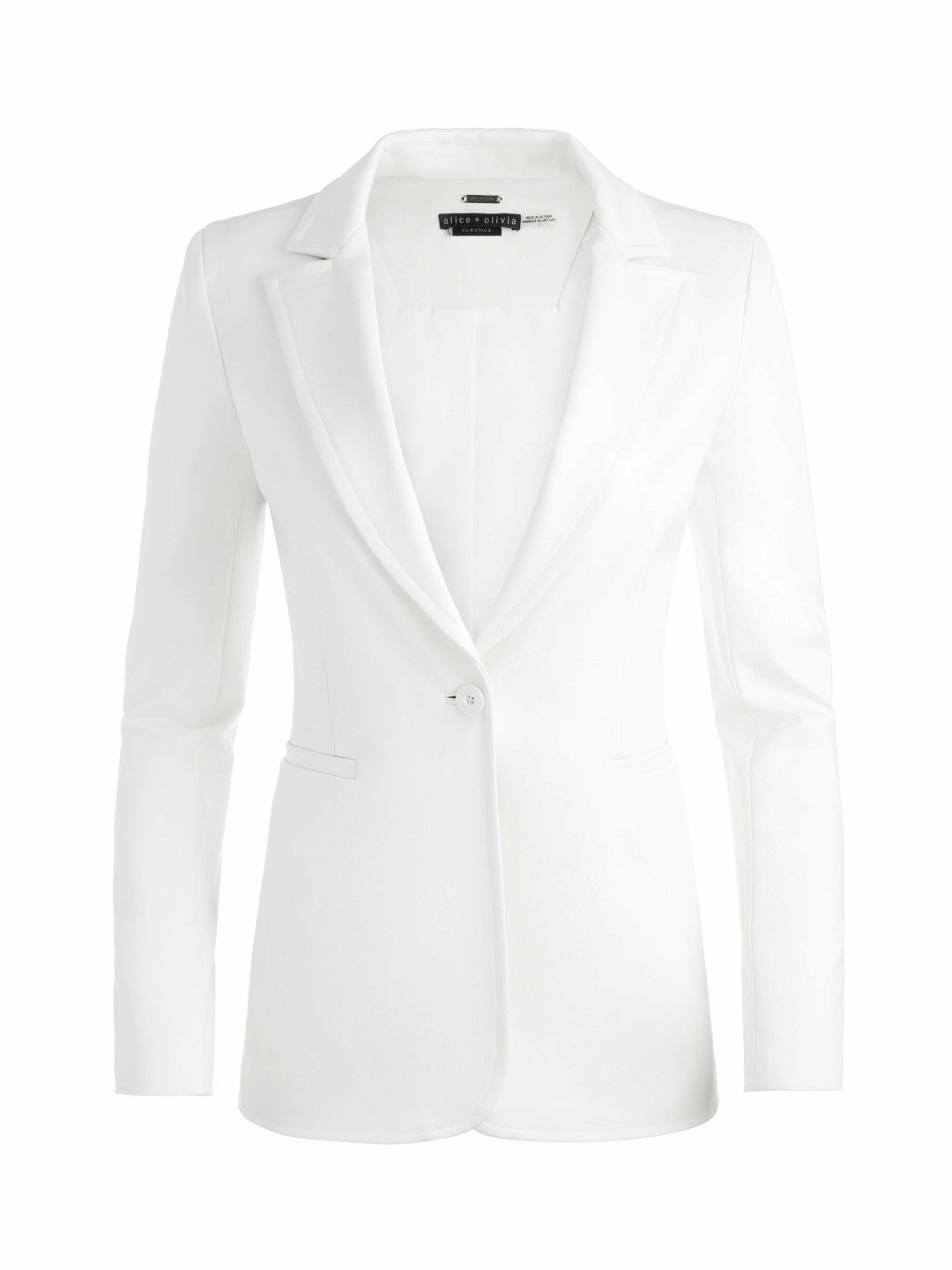Breann Fitted Blazer In Off White - Alice + Olivia Women