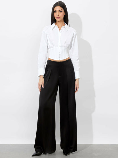 Edie Corset Top In Off White - Alice + Olivia Women