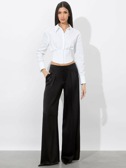 Edie Corset Top In Off White - Alice + Olivia Women