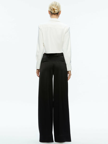 Leon Vegan Crop Top In Off White - Alice + Olivia Women