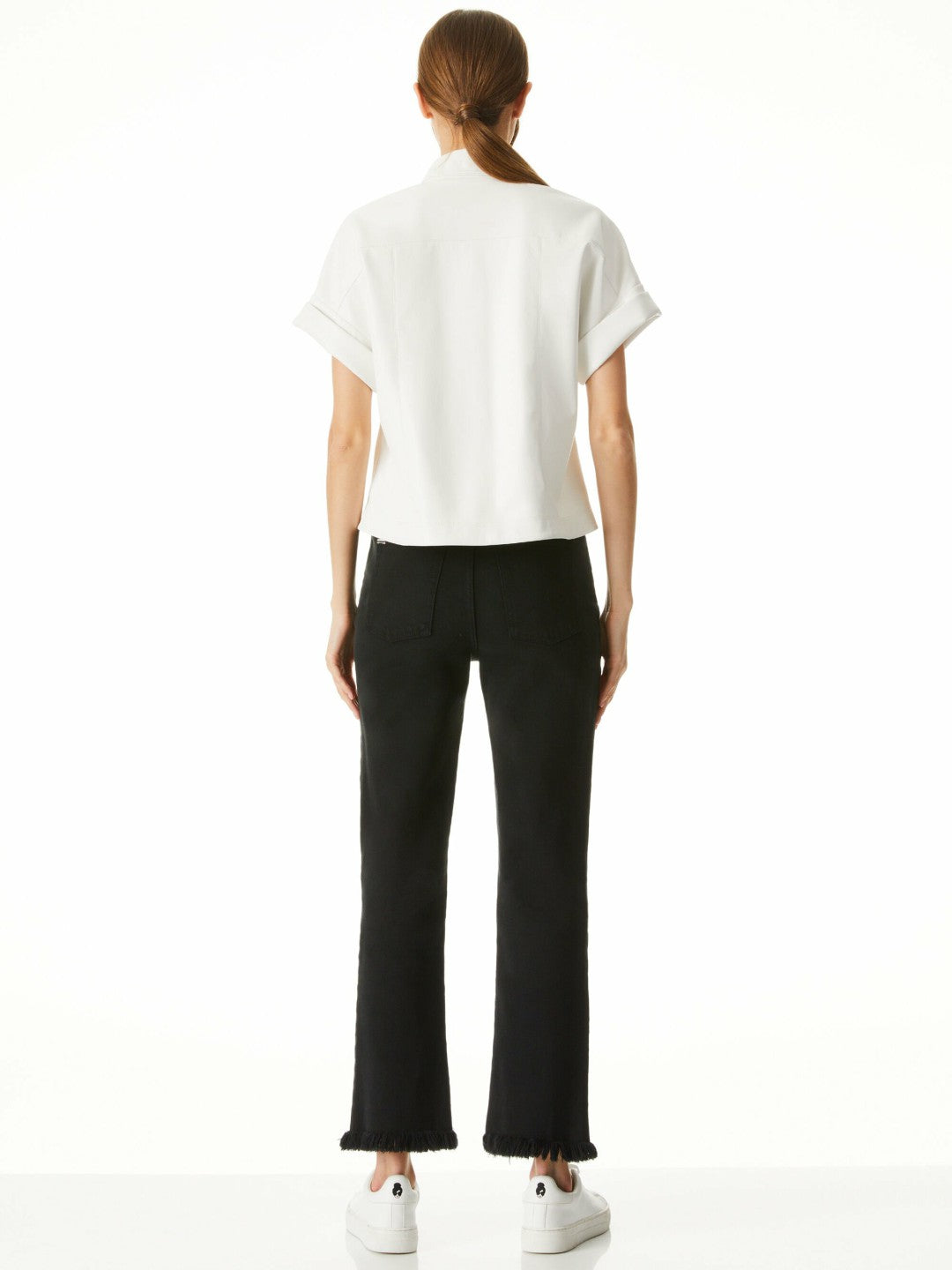 Edyth Vegan Top In Off White - Alice + Olivia Women