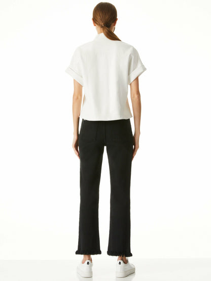 Edyth Vegan Top In Off White - Alice + Olivia Women
