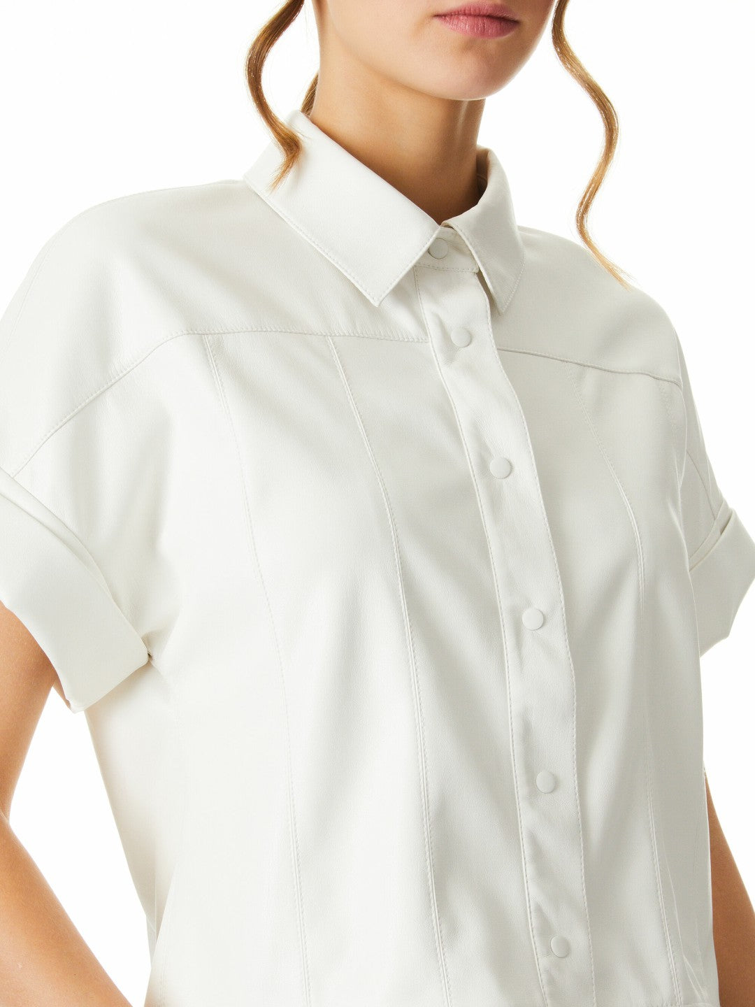 Edyth Vegan Top In Off White - Alice + Olivia Women