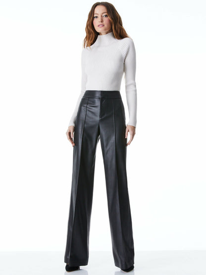 Dylan Vegan Pant In Black - Alice + Olivia Women