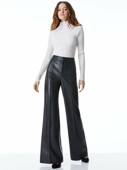 Dylan Vegan Pant In Black - Alice + Olivia Women
