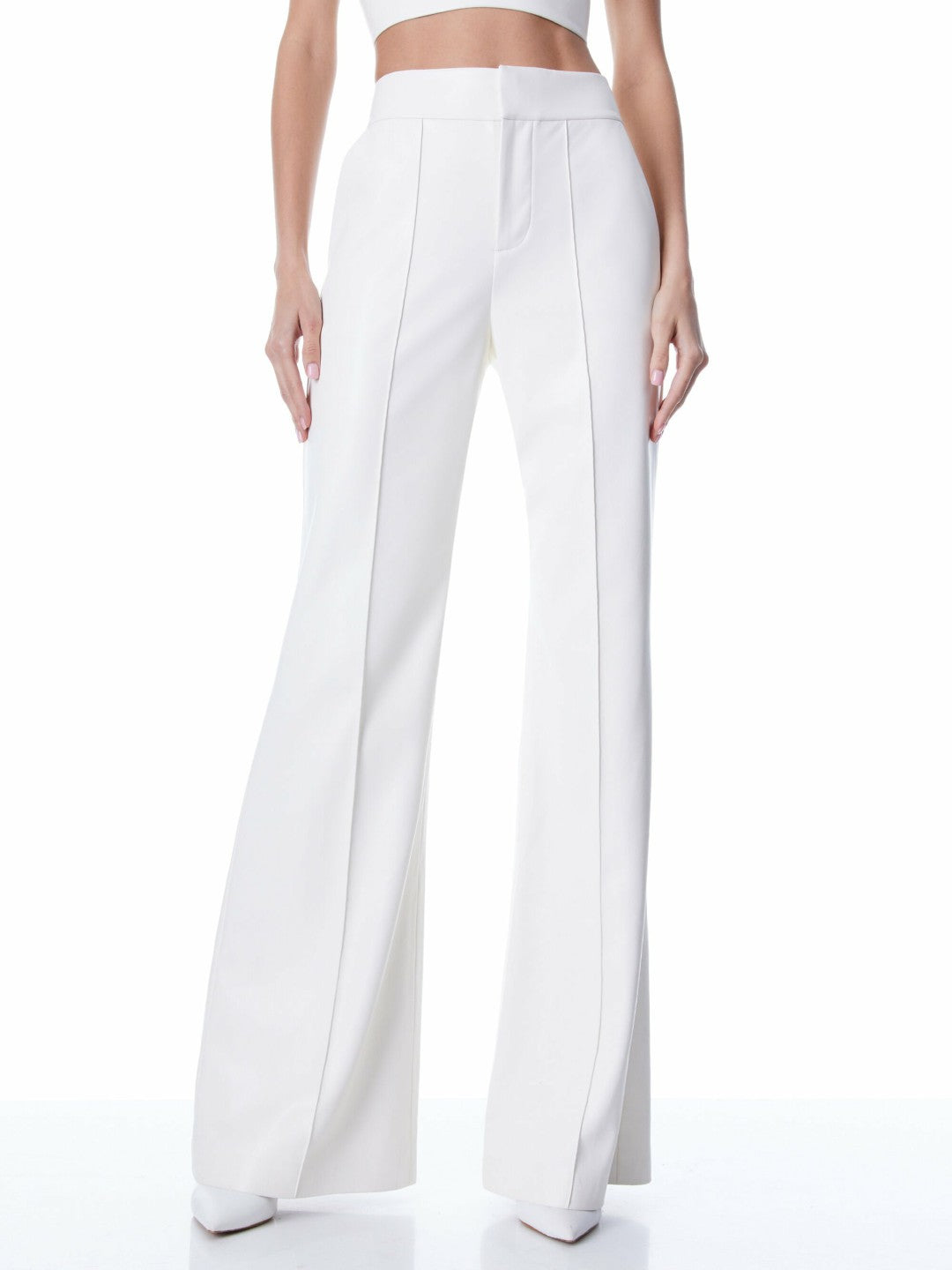 Dylan Vegan Pant In Ecru - Alice + Olivia Women