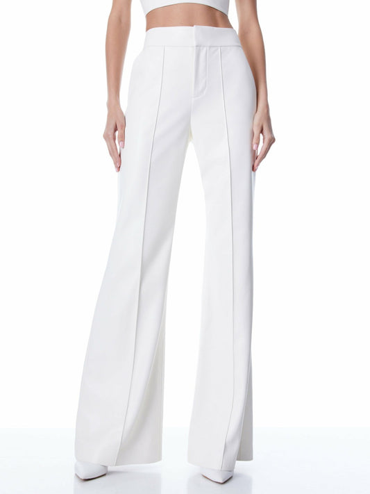 Dylan Vegan Pant In Ecru - Alice + Olivia Women