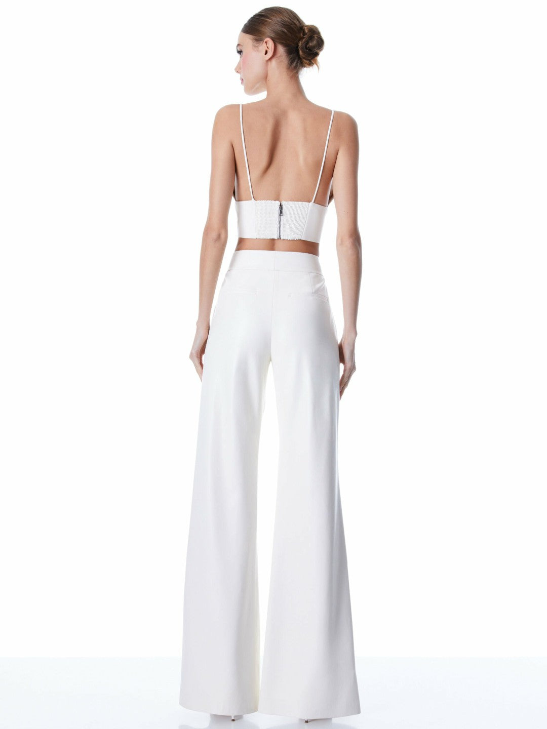 Dylan Vegan Pant In Ecru - Alice + Olivia Women