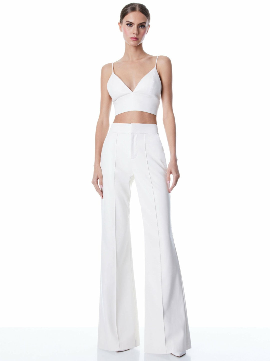 Dylan Vegan Pant In Ecru - Alice + Olivia Women