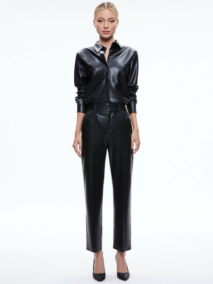 Ming Vegan Pant In Black - Alice + Olivia Women