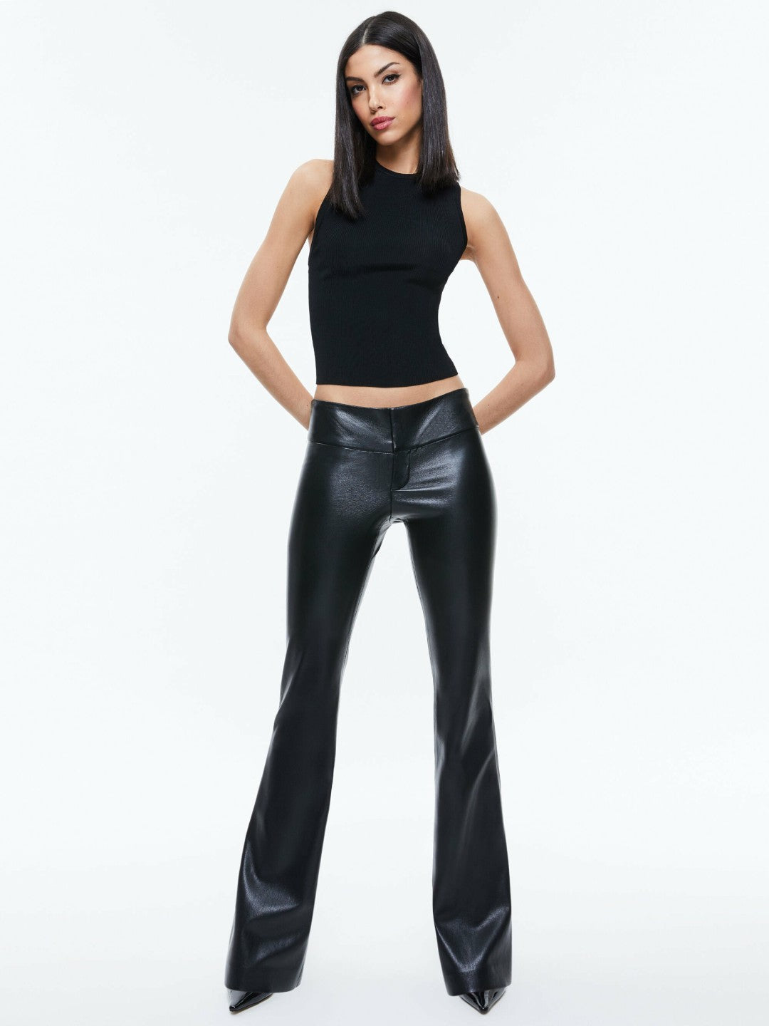 Olivia Vegan Pant In Black - Alice + Olivia Women