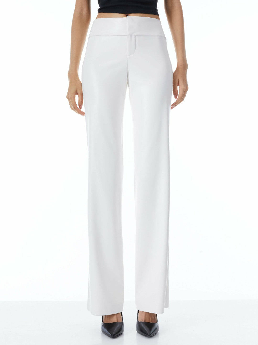 Olivia Vegan Pant In Off White - Alice + Olivia Women