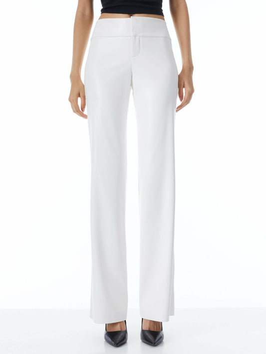 Olivia Vegan Pant In Off White - Alice + Olivia Women