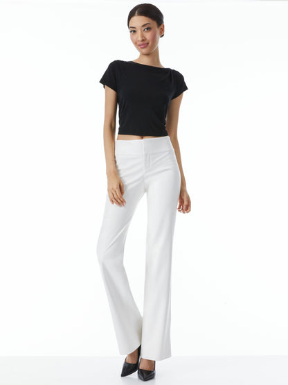 Olivia Vegan Pant In Off White - Alice + Olivia Women