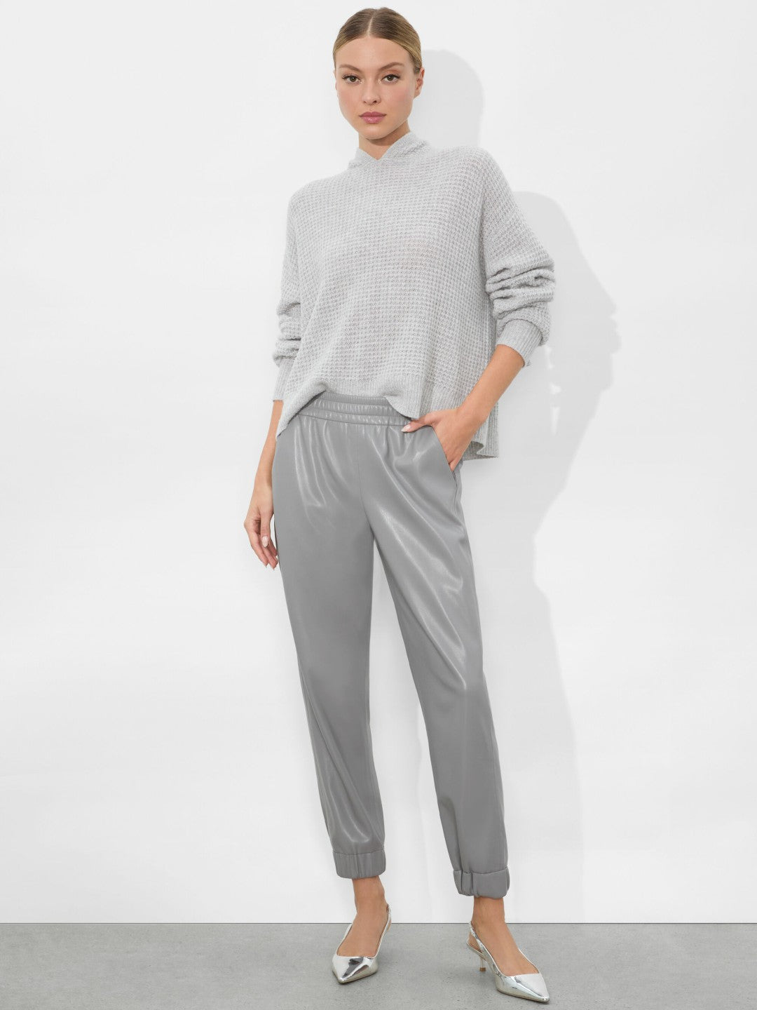 Pete Vegan Pant In Storm Grey - Alice + Olivia Women