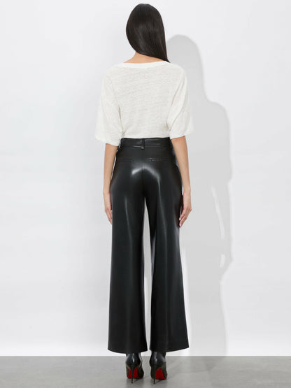 Alexander Vegan Trouser In Black - Alice + Olivia Women