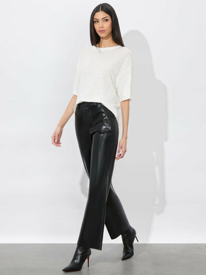 Alexander Vegan Trouser In Black - Alice + Olivia Women