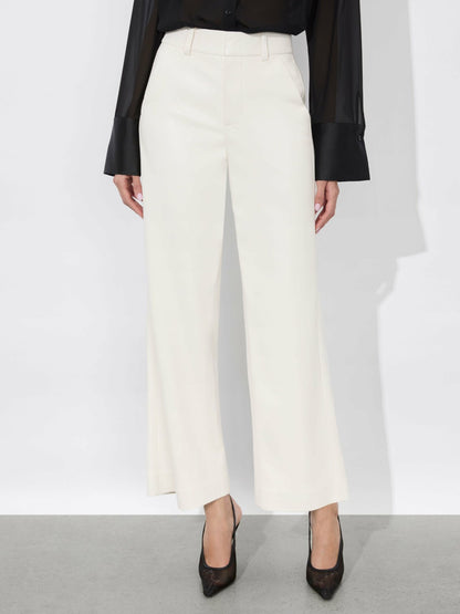 Alexander Vegan Trouser In Off White - Alice + Olivia Women